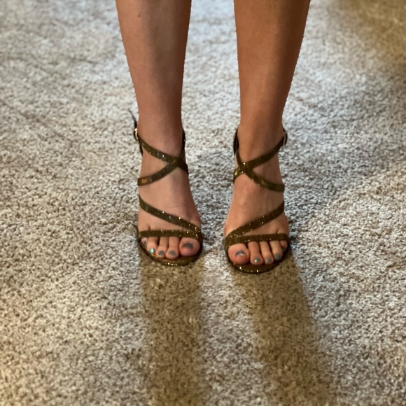 Bronze Sparkle Heels - Picture 5 of 7